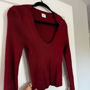 Abercrombie dark red sweater